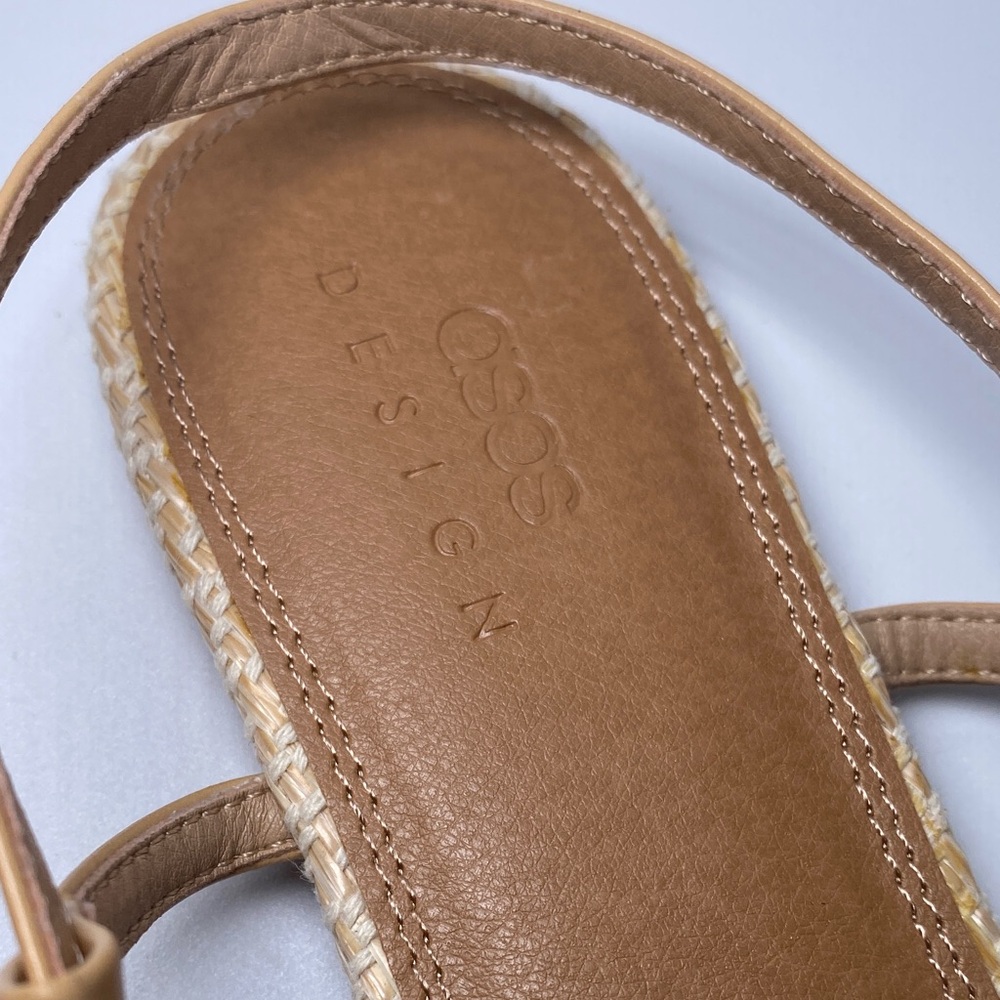 ASOS Beige and Tan Bow Flats - Picture 3 of 7